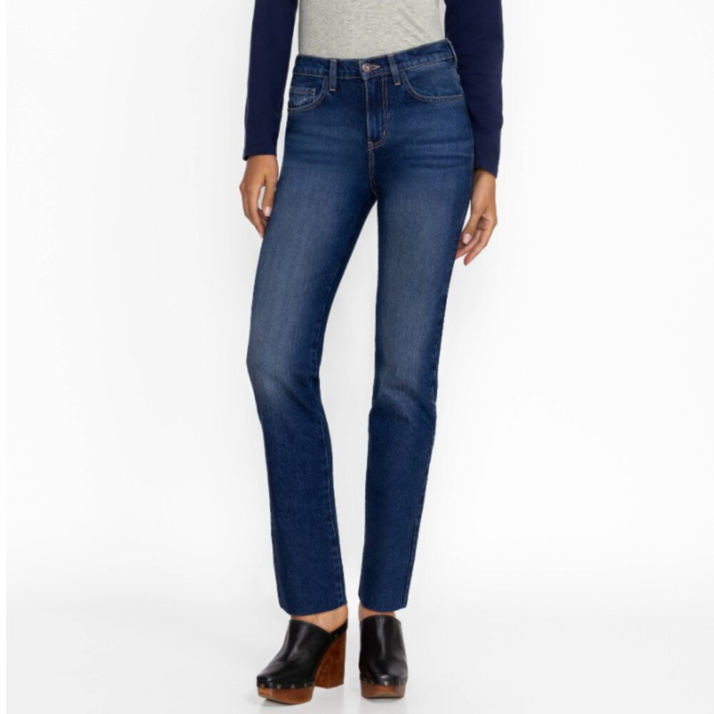 Johnny Was Sasson Sincere Straight Leg Jean Blue Rinse Wash 31 Large NWT 33